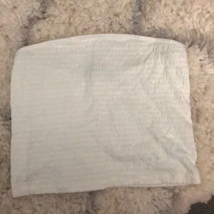 American Eagle White Ribbed Tube Top